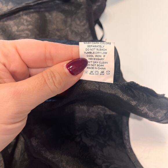 Runaway The Label Black Jacquard Print Halter Mini Dress Sz 4 - Picture 6 of 10